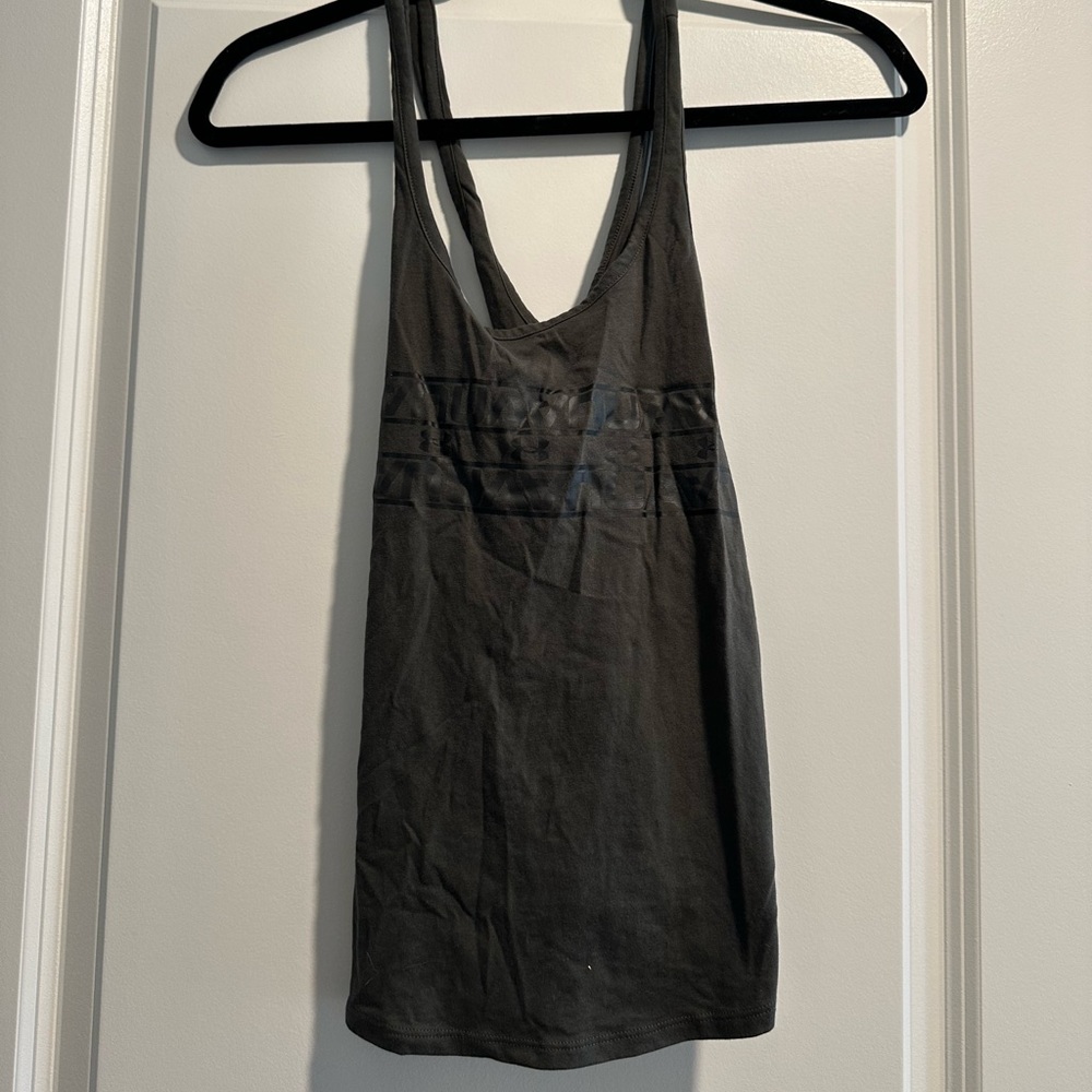 Dark green Under armour tank cross cross back